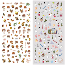 LY111-112 Thin 3D Cartoon Character Nail Sticker