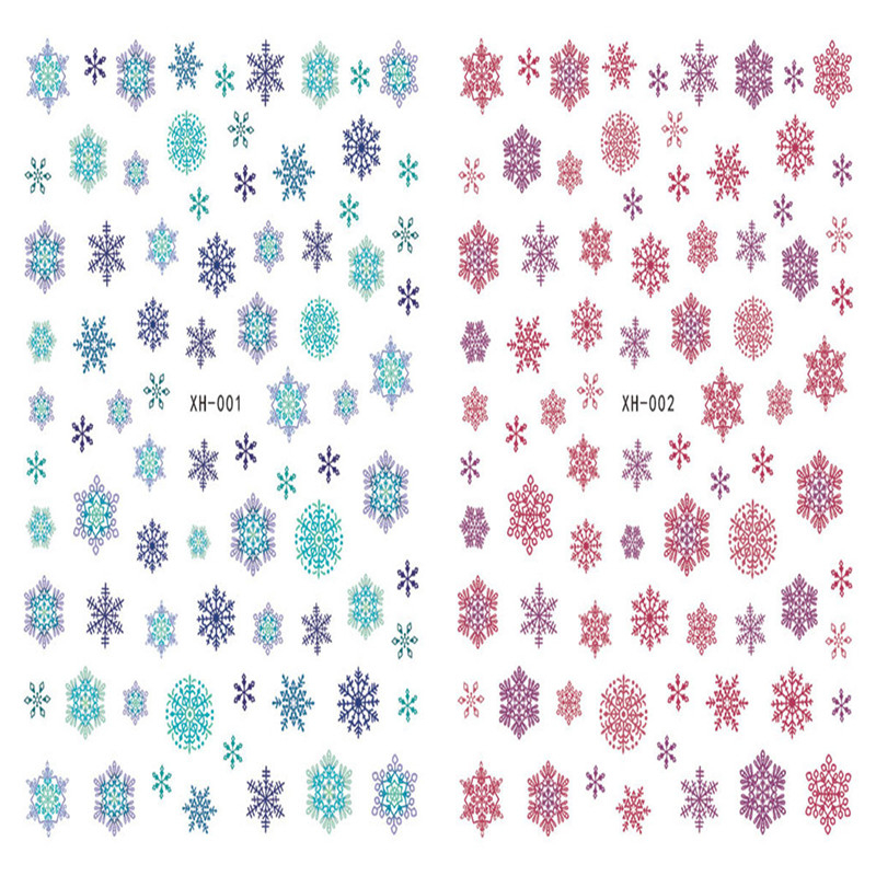 XH001-002 3D Snowflake Christmas Nail Art Sticker