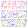 HOT022-024 Watercolor Flower Water Nail Sticker