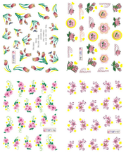 Flower Water Nail Sticker