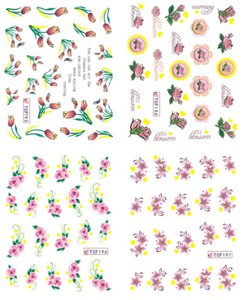 Flower Water Nail Sticker
