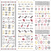 HOT178-180 Words Water Nail Sticker