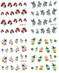 Flower Water Nail Sticker
