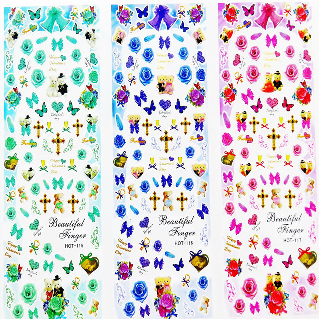 HOT115-117 Rose Water Nail Sticker