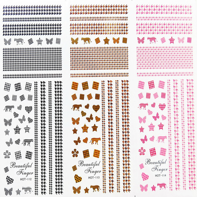 HOT112-114 Water Nail Sticker