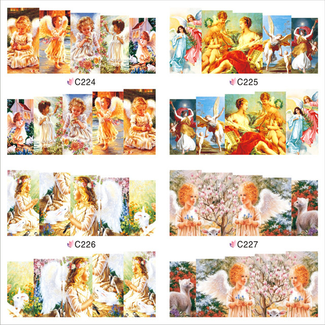 C224-227 Angel Water Nail Sticker