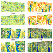 C252-255 Peacock Water Nail Sticker