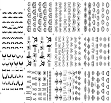 D304-314 Black Water Nail Sticker