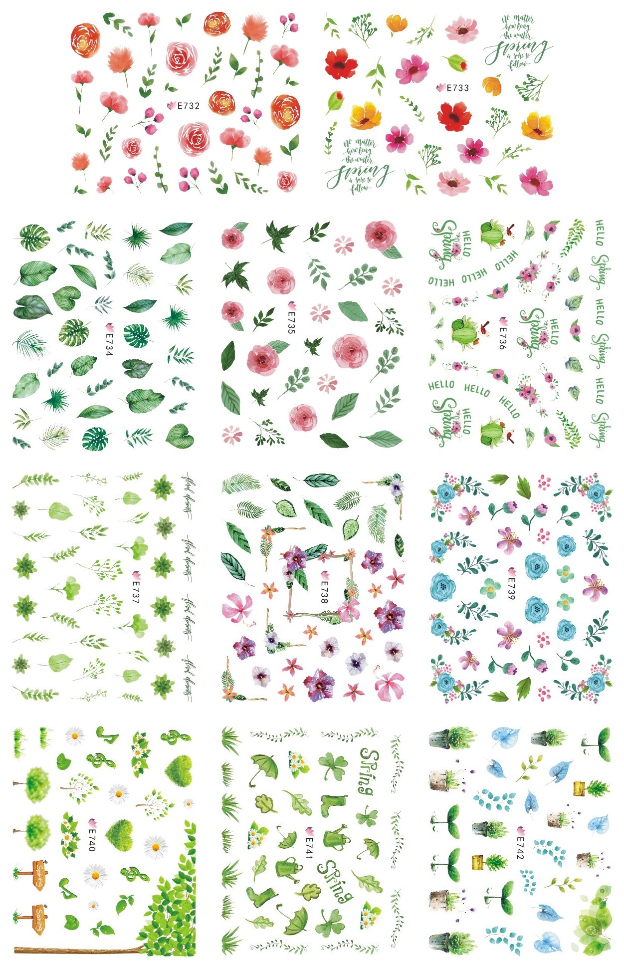 E732-742 春天植物花朵