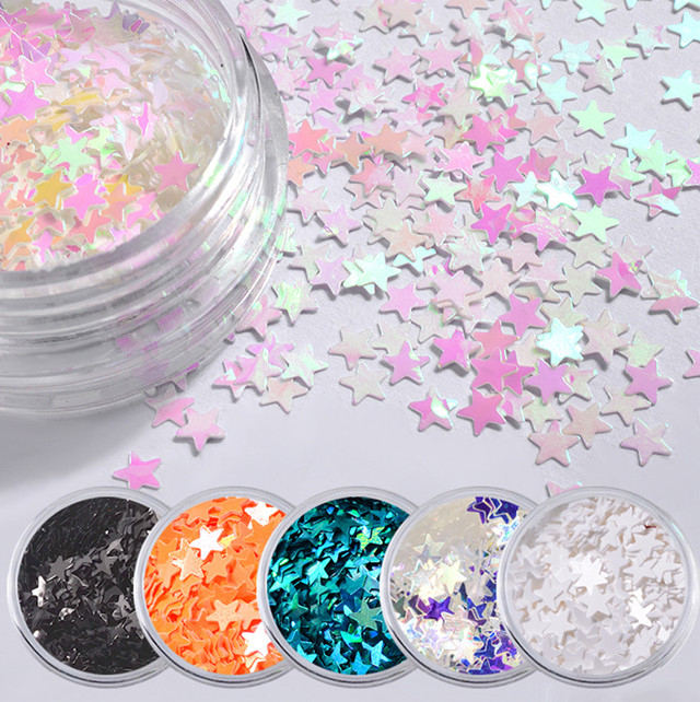 Laser Star Nail Art Decoration