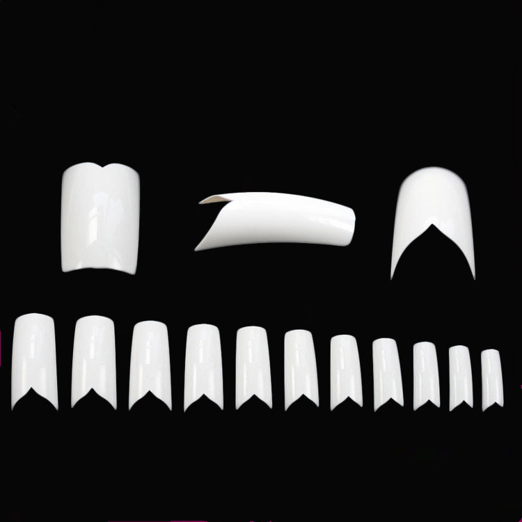 500pcs/bag Flame Shape Salon False Nail Tip 