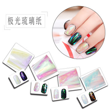 Holographic Glass Nail Art Mirror Stickers