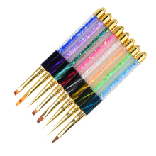 Nail Art Eye Cat Crystal Rhinestones Handle Nail Art Brush 
