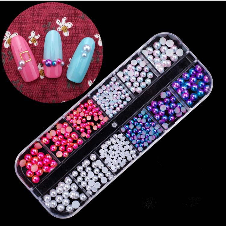 Mix Colors Flat Back Pearl Decoration