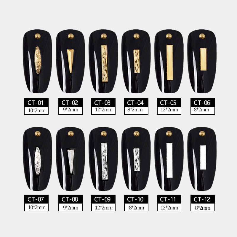 Metal Strip Nail Decoration