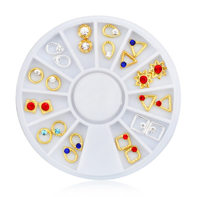 Japanese Style Wholesales Metal Circle 3D Nail Art Accessories Decoration