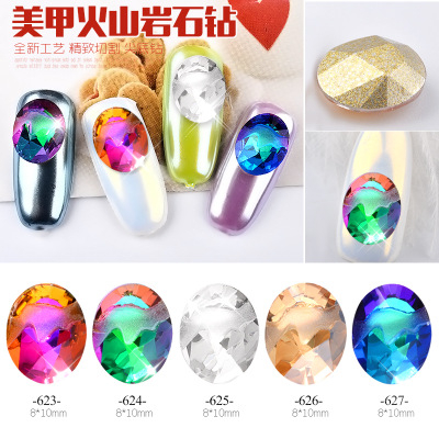 Nail Art Flame Rock Shaped Diamond Nail Art Rhinestone Decoration