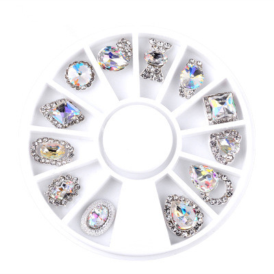 Hot Sales 3D Nail Art Decorations DIY Glitters Tips Manicure AB Crystal Rhinestones