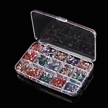 Transparent Plastic Nail Art Storage Box 15 Grids