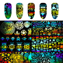 8 Designs Holographic Nail Foil Laser Nail Art Transfer Foil