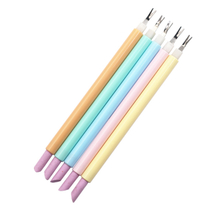Dual-ended Quartz Stone Scrub Pen Dead Skin Fork Cuticle Pusher