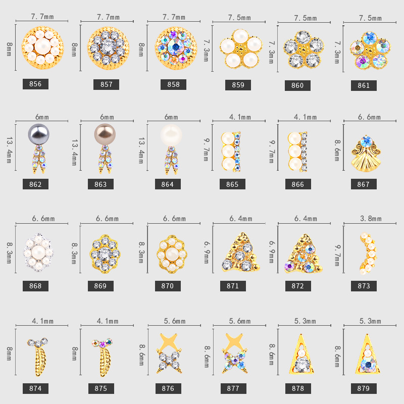 3D Nail Alloy Jewelry Accessories