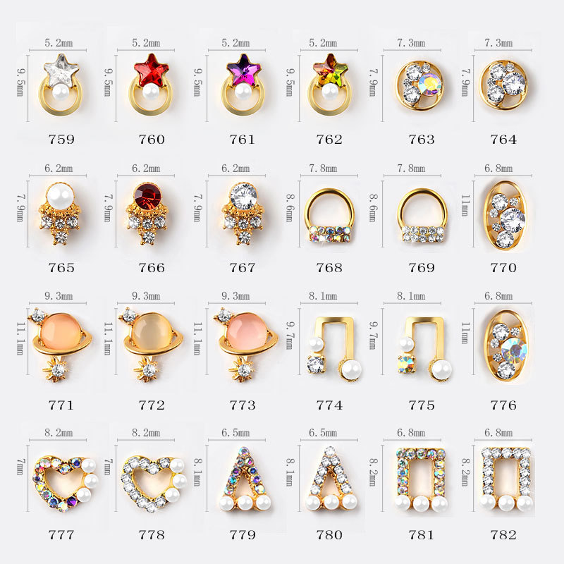 3d Alloy Rhinestones Nail Art 3d Metal Nail Art Decoration