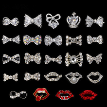 Flatback Resin DIY Lovely Rhinestone Bow Nail Tie Butterfly Nail Art Decoration