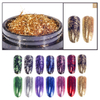 Colorful Platinum Color Foil Wire Nail Mirror Powder