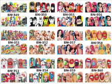 BN349-360 Funny Water Nail Sticker