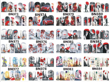 BN373-384 Water Nail Sticker