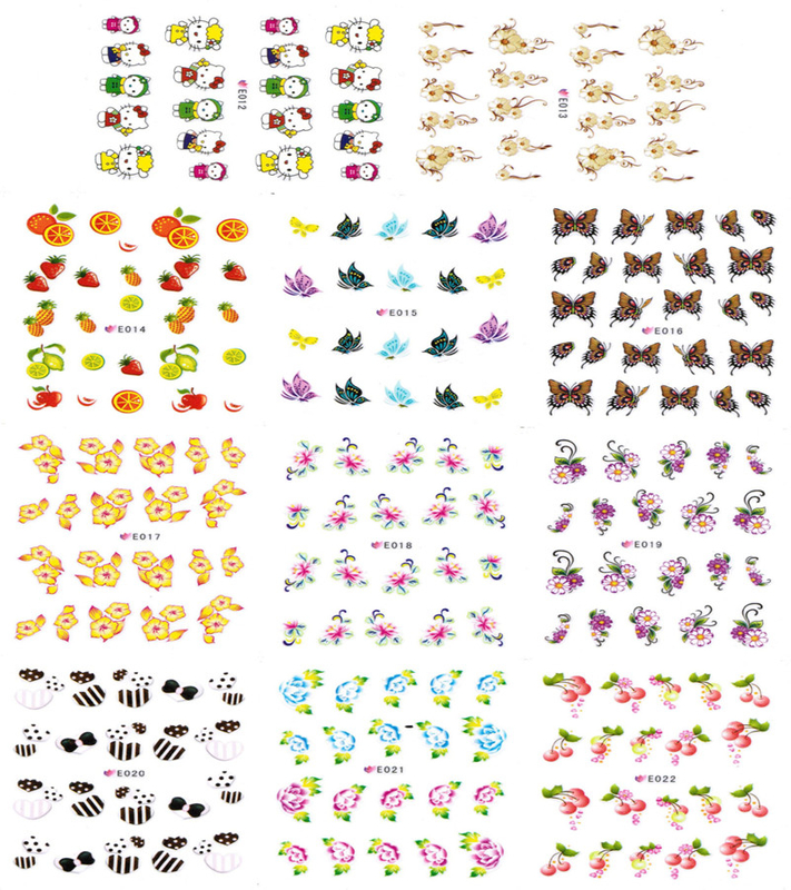 E012-022 3D Flower Simulation Nail Art Sticker