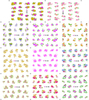 E127-137 3D Flower Simulation Nail Art Sticker