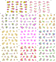 E127-137 3D Flower Simulation Nail Art Sticker