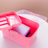 Plastic Hand Hold Makeup Manicure Tool Storage Box