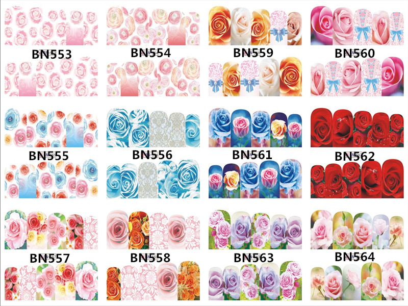 BN553-564 Rose Water Nail Sticker