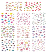 E358-368 3D Flower Simulation Nail Art Sticker