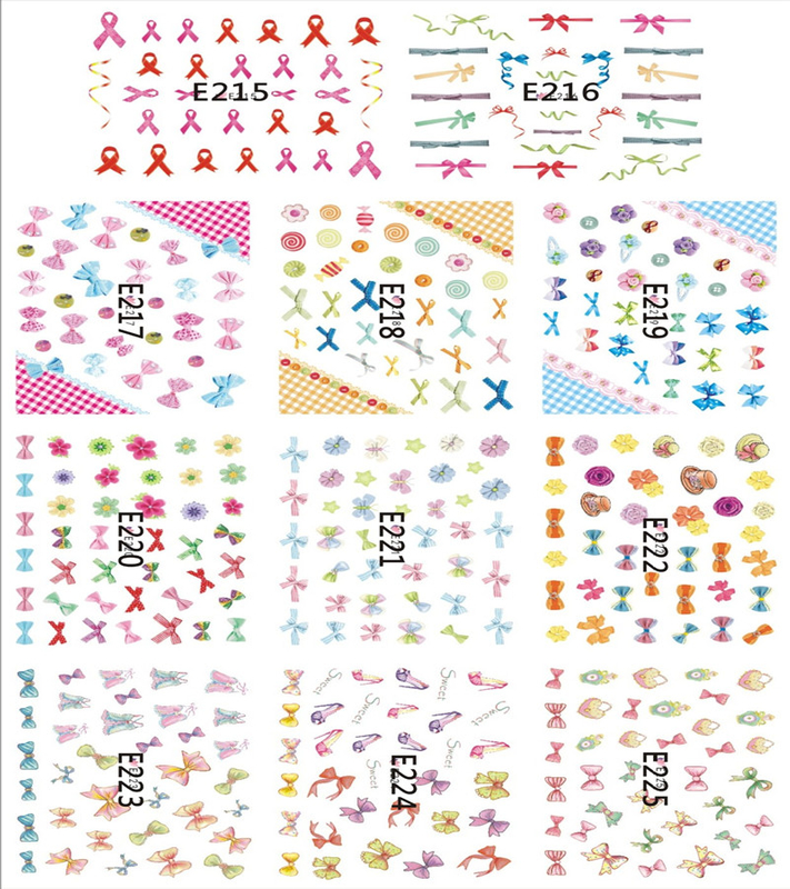 E215-225 3D Bow-knot Simulation Nail Art Sticker
