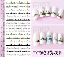 F007 DIY Design 3D Self Adhesive Building Nail Art Sticker