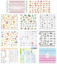 E457-467 3D Simulation Nail Art Sticker