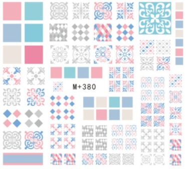M+378-385 Water Nail Sticker 