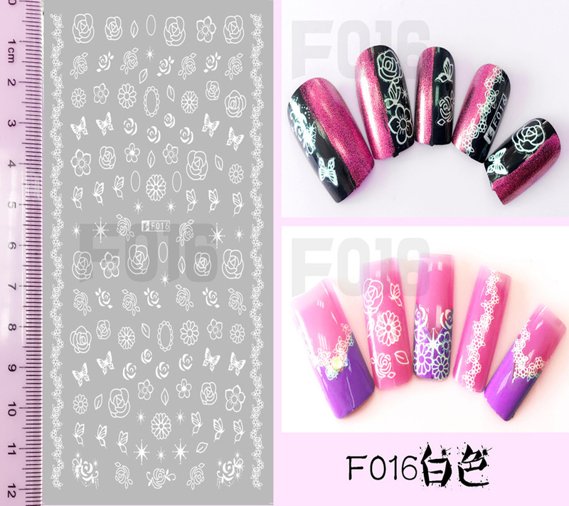F016 DIY Design 3D Self Adhesive Flower Nail Art Sticker