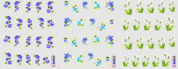 Flower Water Nail Sticker