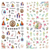 LY249-250 Thin 3D Jesus And Flowers Nail Art Sticker