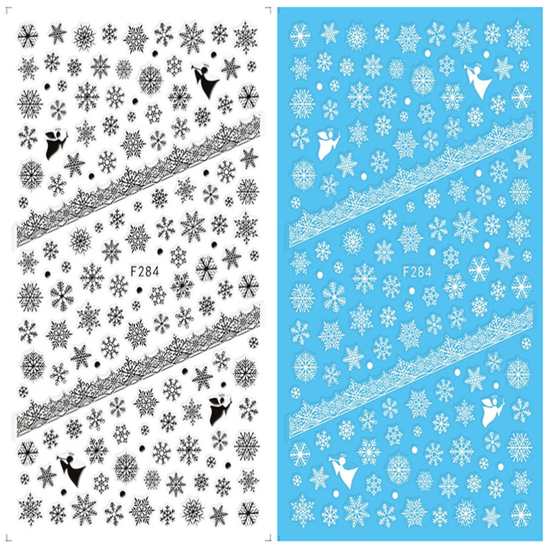 F284 DIY Design 3D Self Adhesive Christmas Nail Art Sticker