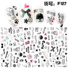 F127 DIY Design 3D Self Adhesive Cartoon Nail Art Sticker