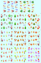 BLE122-132 Christmas Water Nail Sticker