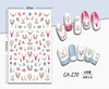 CA-270 3D Watercolor Deer Nail Art Sticker