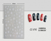 CC-016 3D White Transparent Flower Nail Sticker