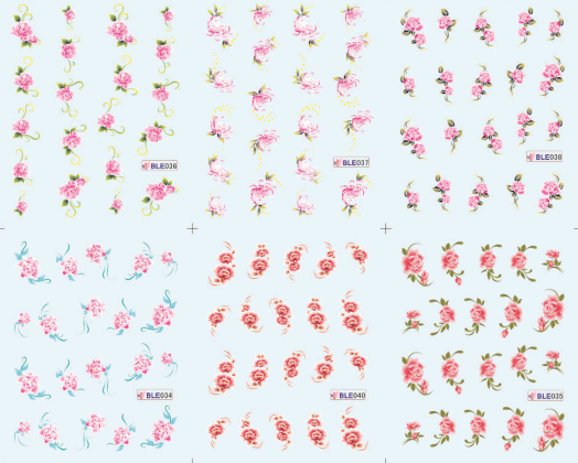 Flower Nail Water Sticker(small)